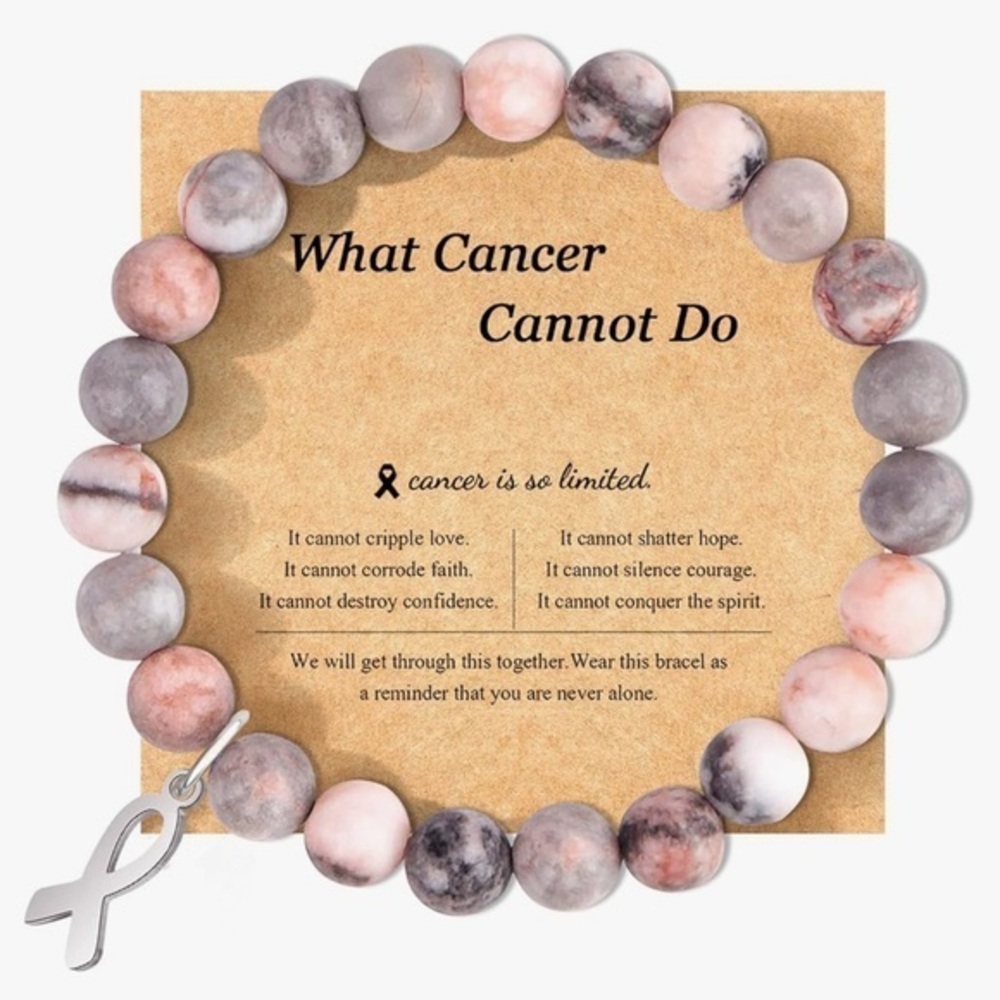 Cancer Pink and Gray Awareness Bracelet